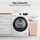 Hisense 1 Series Anti Crease DH1Q802BW2 8kg Heat Pump Tumble Dryer - White - A++ image 2