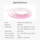 Yeelight LED-Streifen 1S, verstellbarer Farbe, Helligkeit und Temperatur, Smart-Home-Steuerung, 32,8 Fuß, ABS+PC, YLDD05YL, Neujahr-Angebot, Top-Geschenkideen image 7