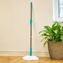 Pifco Mop with Twist & Wring Absorbent Head - Replaceable, White/Blue image 1