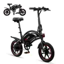 DYU D3F Adult Electric Bike 250W Motor City Ebike 36V10AH Battery Electric Bicycle 14 Inch Tire Folding Electric Bike - Black image 1