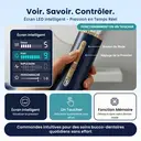 BAIR CARE M11 Hydropulseur dentaire avec assainissement UV (99,9 % d’élimination des bactéries), Très grand réservoir 360 ml, Rangement des buses, Rechargeable USB-C, Autonomie 30 jours, 4 modes de nettoyage, Étanche IPX8 pour appareils orthodontiques et voyage image 5