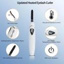 Sunluxy S600 White Electric Eyelash Curler, Natural Curling Long-lasting Shaping, LED Temperature and Power Display, Smart Safe Automatic Power-off, Rechargeable Portable Eyelash Curler image 4