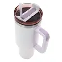 Milestone Travel Mug & Straw with Handle Stainless Steel Double Walled Pebble 1200ml image 2