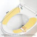 SNSP Lot de 4 paires de coussins de siège de toilette adhésifs, lavables, avec poignée et autocollants image 2