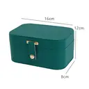 JORDAN&JUDY Multi-Layer Jewelry Box Small Earring Box Ring Storage Box Necklace Box Earring Jewelry Case - 2 Layer Dark Green image 8