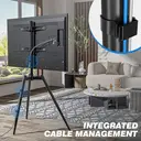 Tripod Easel TV Stand for 32-65 Inch Screen - Swivel and Height Adjustment TV Floor Stand - Max VESA 400x400mm - Max Load 35kgs - Black image 6