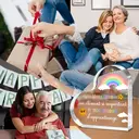 Alphynix Plaque de remerciements pour professeur en acrylique en forme de cœur - 10 cm image 5