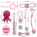 Blinkit Puppy Small Dog Multi-Play Interactive Chew Toy Set, Recycled Cotton + TPR Safe Material, Dog Teething Training Chew Toy HFXF10 image 1