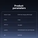 PAVAREAL K103 British standard 22.5W fully compatible white charger lightning kit image 8