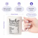 Alphynix 1pc 11oz Teacher Appreciation Gift, Nutrition Facts Teacher Tumbler, Best Thank You Present for Teachers, Professors, Mentors, End of Year, Christmas Gift image 7
