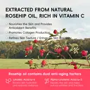 Quiyum Kit de soins à la rose musquée (9 pièces) - Nettoyant visage 50 g, Sérum 30 ml, Crème contour des yeux 20 g, Crème pour le visage 50 g, Crème anti-couches 30 g, avec pinces à cheveux, bandeau pour cheveux, éponge pour le visage, cadeau pour la Fête des Femmes image 10