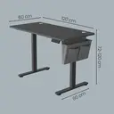 Ochama x SONGMICS Bureau Électrique Réglable en Hauteur, 120,1x 60,1 cm, 4 Hauteurs Mémoire, pour Bureau à Domicile, Noir image 2