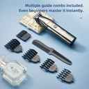 Sparoma 5-in-1 Beard Trimmer Set – Stainless Steel, Type-C Rechargeable, Smart Lock, LED Display, IPX7 Waterproof, Magnetic Blade System, Suitable for Body Hair, Haircuts, Nose Hair, Shaving, LK-891 image 2