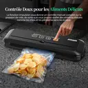 ATSHARK Machine Sous Vide 5 en 1 – Écran Tactile Haute Pression, Rapide et Pratique, 50 Sacs Sous Vide Inclus, Idéale pour la Conservation des Aliments à la Maison, Noir, VS6621 image 3