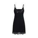 wide lace v-neck black suspender dress XL image 0
