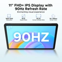 DOOGEE Tab E3 Android 15 AI Tablet, 32 GB + 256 GB/2 TB, 11 Zoll FHD+ & 90 Hz, Helio G100 Gemini AI Gaming Tablet, 8800 mAh Akku, 7,5 mm ultradünnes Metallgehäuse, Dual-SIM-Slots, 5G, WLAN, GPS, Bluetooth 5.2, Gesichtserkennung, Blau image 1