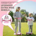 Neuleb Balancing Kick Scooter with Light Up Wheels, Extra Wide Deck, 3 Wheel Platform, Foot Activated Brake, 30Kg Limit, Kids & Toddlers Girls or Boys, for Ages 3 and Up, Pink image 5