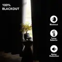 Deconovo Lot de 2 rideaux occultants aspect lin avec oeillets 132 x 214 x 8 cm - Blanc ivoire image 1