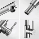 Robinet de Cuisine en Acier Inoxydable, Rotation à 360° image 3