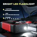 EAFC 2000A Car Jump Starter with 10000mAh Battery, Portable Emergency Power Supply for Gas and Diesel Vehicles (Up to 6.0L Gas / 4.0L Diesel), 12V Auto Battery Booster with LED Flashlight & Safety Protection image 3