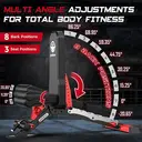 Pooboo Banc de musculation, Banc d’entraînement réglable pour la maison, Banc de musculation à usage intensif, Positions à plat/inclinée/déclinée pour entraînement complet du corps image 1