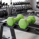 JOYFURNOSLot de 2 haltères, Poids en néoprène 2 x 2 kg, Hexagonaux, Pour entraînement à domicile et remise en forme, Vert image 3