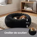 SONGMICS Lit apaisant en forme d’anneau pour chien, avec housse amovible et lavable, Noir - 70 x 20 cm image 5