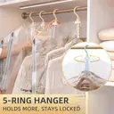 TAILI Sacs de rangement sous vide suspendus économiseurs d'espace pour vêtements, costumes et vestes, organiseurs d'armoire, 6 pièces Jumbo Transparent image 5