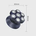 Komingdon Men's Shaving Head Electric Shaver, Waterproof and Rechargeable, Suitable for Dry and Wet Shaving - Ideal for Men's Skull and Bald Head Shaving bule image 7