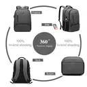 Travel Laptop Backpack with USB Charging Port, Water Resistant Business Work Computer Bag, Casual Daypack Schoolbag Rucksack for Women Men, Fits 15.6-inch Laptop, Lightweight Durable Daily Backpack Grey image 2