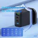 PAVAREAL K127CTC British standard GaN A+C+C PD65W charger set (dual flash charging) black image 3