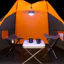 Milestone Camping Stool Folding Tripod Charcoal/Orange image 3