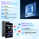 Blackview Tab 90 Tablette 11 pouces, 24 Go (8 + 16) de RAM + 128 Go de ROM (carte TF jusqu'à 2 To), 4G LTE + 5G et Wi-Fi, Android 14, tablette de jeu octa-core, batterie de 8 200 mAh, double appareil photo 5 MP + 13 MP, compatible Widevine image 2