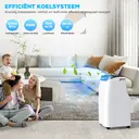 Humhold 12000 BTU mobiele airconditioner, 3,5 kW 3-in-1 AC-unit (koeling, ontvochtiger, ventilator), uiterst efficiënte slaapstand, automatische oscillatie met afstandsbediening, 24-uurs timer. image 2