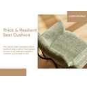 CLIPOP 1PC Chenille Swivel Tub Chair for Living Room 360 Rotating Base Luxurious Dining Armchair with Padded Seat, Desk Chair no Wheels for Dining Room Bedroom Vanity 0659-s green 59*60*91 cm image 6