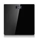 Sparoma AD-26 Black Digital Bathroom Scale – Battery Powered (2×AAA,Batteries Not Included), 180kg/400lb Capacity, 0.05kg Precision, 4mm Tempered Glass, LCD Display, for Bathroom, Bedroom & Home Use image 0