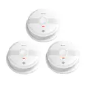 HEIMAN Smoke Detector, Radio Networkable, Wireless Smoke Detector Max. 40 Networkable Fire Alarms, 85 dB, 10 Year Battery, EN14604, with Mute Switch (Model 633-3 Pieces) image 1