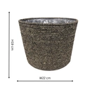 Bergen Jute Anthracite Lined Planter H19Cm D22Cm image 1