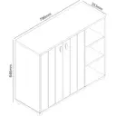 Galano Hansel 12 Pairs Cabinet – 2 Door Storage Unit, Modern Organizer for Hallway – Warm Grey Oak image 1