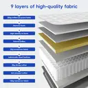 Lexzurn Matelas orthopédique à ressorts 7 zones - 140 x 190 x 22 cm image 7