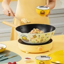 COOKER KING x B.DUCK Poêle Wok antiadhésive avec couvercle - Toutes sources de chaleur - 30 cm image 1