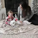 Bedsure Flannel Blanket - Solid Natural, 130x150cm, 1 Piece, 100% Polyester image 6