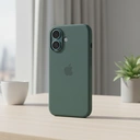 Apple coque en silicone MagSafe pour iPhone 16, vert d'eau image 4