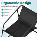 Ensemble de mobilier de jardin 4 pièces, groupe de sièges d'extérieur en Textilène avec banc 2 places, 2 chaises et table à p image 9