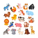 JoyCat Animal Series Wooden Fridge Magnets, Full-Back Magnetic Educational Toys for Toddlers and Kids Ages 2-5, 20 Piece Set image 0