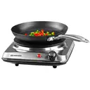 DAEWOO Single Stainless Steel Hot Plate - 1500W, Portable, SDA1731 image 0