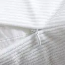 Phantoscope Pack of 2 Corduroy Soft Pillow Covers Decorative Striped Velvet Throw Pillows with Cotton Tassels Ultra Solid Cushion Covers Pillowcases, White 30 x 50cm image 1