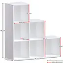 Vida Designs Bookcase Durham Staircase 6 Cube White image 7