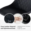 CLIPOP Swivel Bar Stools Set of 2 Faux Leather Padded Breakfast Dining Stools with Height Adjustable and Footrest, High Back Pub Stools for Kitchen Counter Island, Black image 5