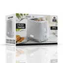 DAEWOO Argyle 2 Slice Toaster, Wide Slots, Textured White - SDA1781GE image 5